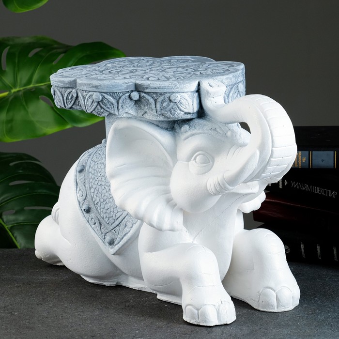 Фигура - подставка Слон лежа антик, 26х42х22см