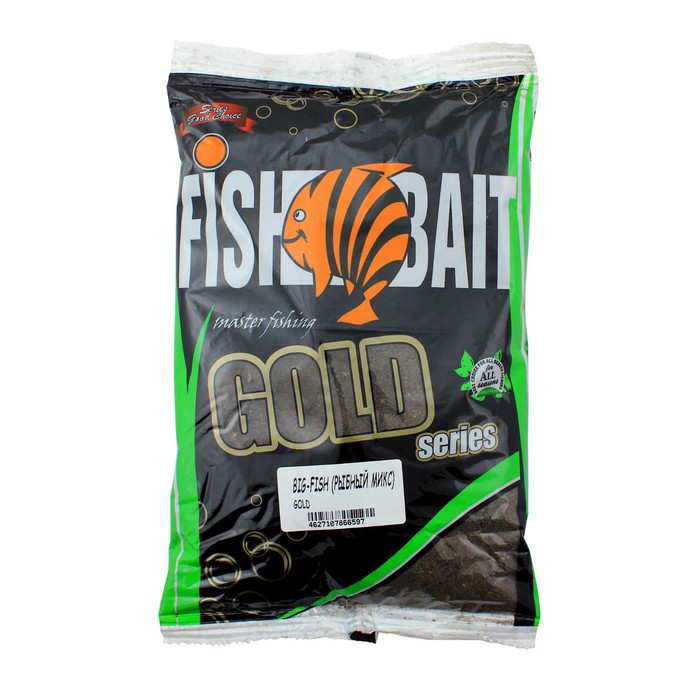 фото Прикормка fishbait «gold» 1 кг. big fish рыбный микс