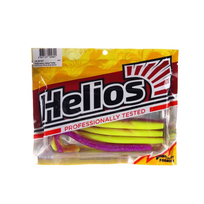 

Виброхвост Helios Trofey Fio & Acid lemon, 14 см, 4 шт. (HS-25-027)