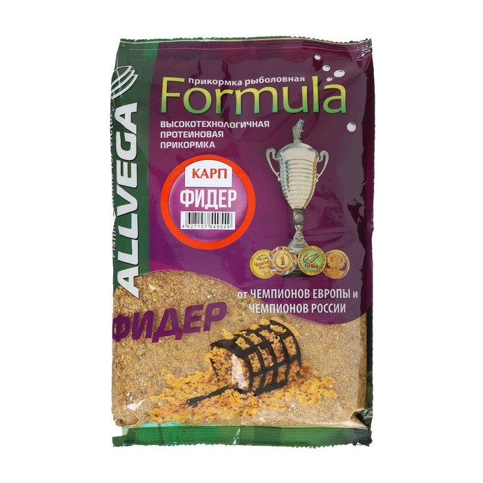 Прикормка ALLVEGA Formula Feeder Carp, фидер карп, 900 г прикормка allvega formula feeder bream фидер лещ 900 г