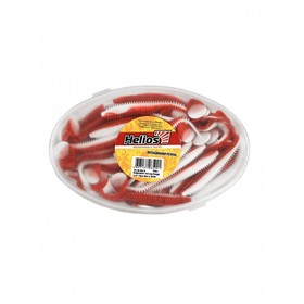 

Виброхвост несъедоб. Helios Shaggy 5,12/13 см Red n White 50шт. (HS-18-003-N)