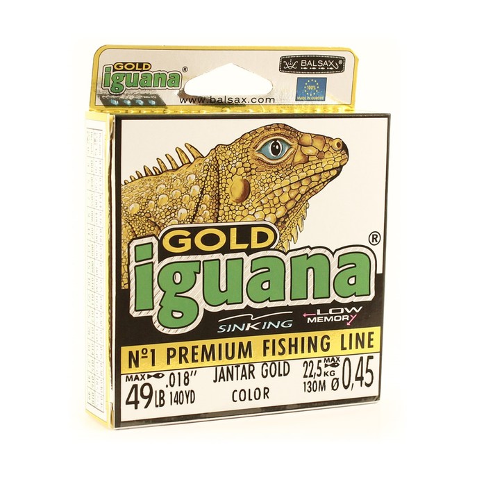 фото Леска balsax "iguana gold" box 130м 0,45 (22,5кг)