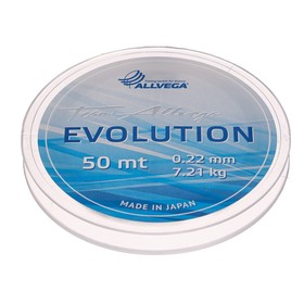 Леска монофильная ALLVEGA "Evolution" 50м 0,22мм, 7,21кг, прозрачная