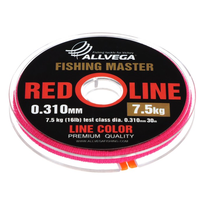 фото Леска монофильная allvega fishing master, диаметр 0.310 мм, тест 7.5 кг, 30 м, рубиновая