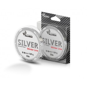 Леска монофильная ALLVEGA "Silver" 50м 0,10мм, 1,37кг, серебристая