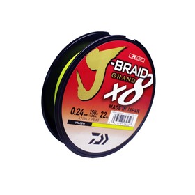 

Леска плетеная DAIWA J-BRAID GRAND X8 0.24MM-135M YELLOW