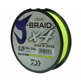 

Леска плетеная DAIWA J-Braid X4 0,29мм 270 (желтая)