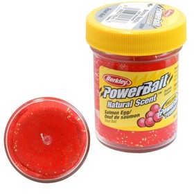 

Паста форелевая "Berkley" NATURAL SCENT TROUT BAIT 50gr SALMON EGG RED GLITTER (красн.икра с блеском