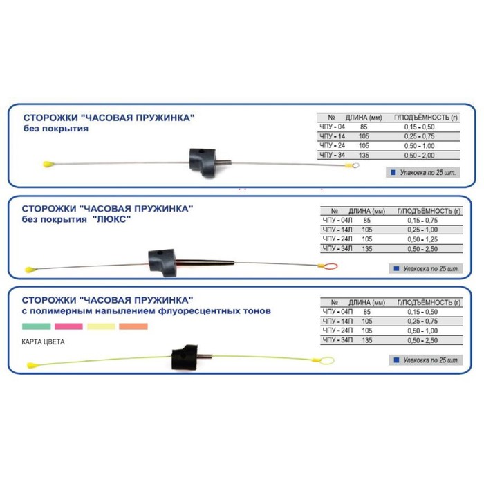 фото Сторожок "час.пруж." универс."спорт-окунь" №04 (0,15-0,5гр) (25шт.) (п пирс