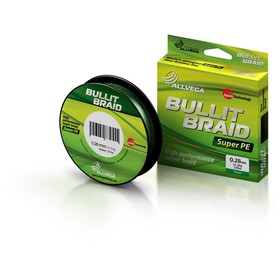 

Шнур плетёный ALLVEGA "Bullit Braid" 270м тёмно-зелёный 0,28мм (21,3кг)