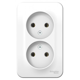 

Розетка двойная SE Blanca, 16 А, 250 В, накладная, без з/к, IP20, белая, BLNRA000201