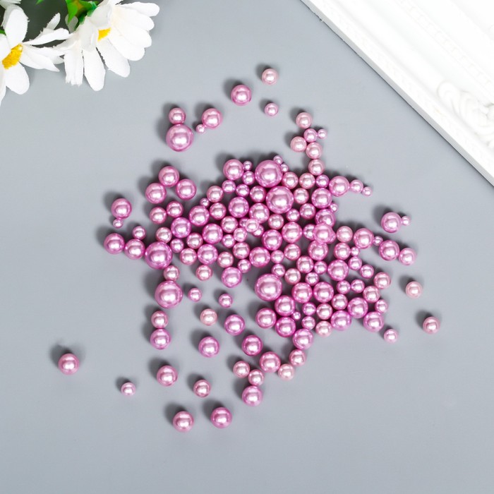 Декор для творчества пластик Шарики. Светло-сиреневые d=3-8 мм, набор 10 гр декор для творчества пластик шарики розовый зефир d 3 8 мм набор 10 гр