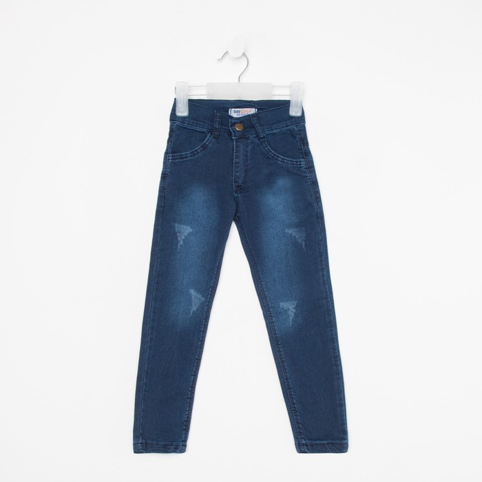 фото Брюки (джинсы) для мальчика а.339123, цвет синий, рост 140 см bebus