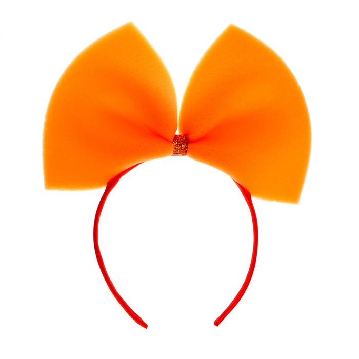 Карнавальный ободок «Бант», цвет оранжевый