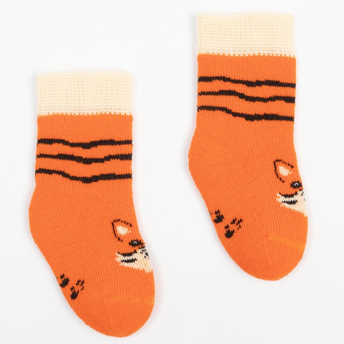 Носки детские, цвет оранжевый, размер 7-8