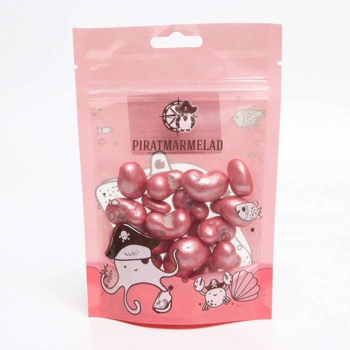 

Драже Кешью в белом шоколаде со вкусом Клубничного йогурта 100г/Piratmarmelad