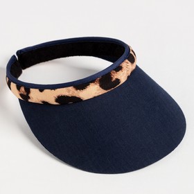 Козырёк женский MINAKU Leopard, тёмно-синий, размер 56-58