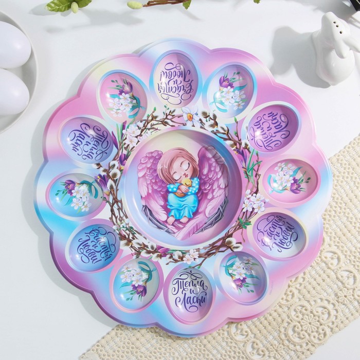 фото Пасхальная подставка «ангел», на 12 яиц и кулич семейные традиции