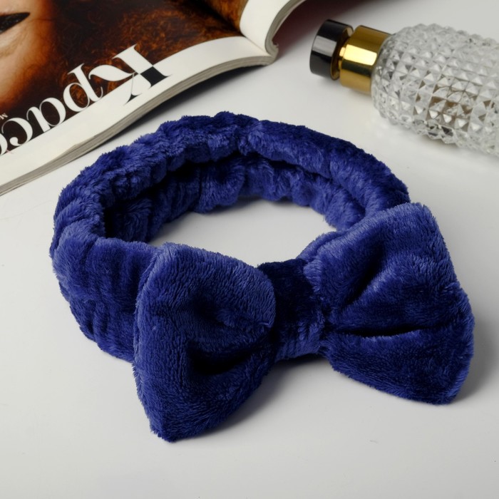 фото Повязка для волос "классика " 18*5,5 см синий queen fair