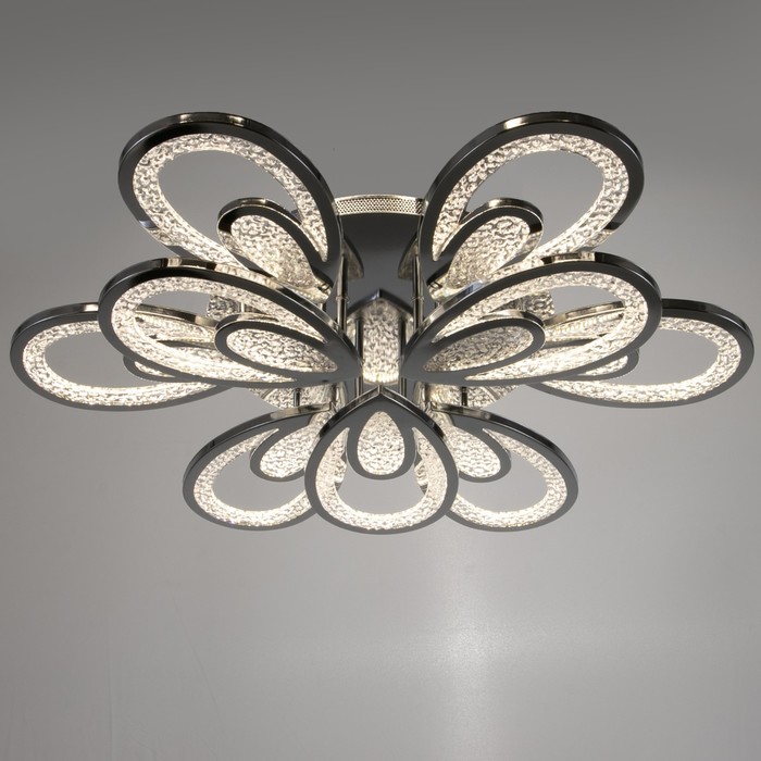 

Люстра с ПДУ 1829/9SL LED 288Вт 3000-6000К диммер серебро 77х77х10 см