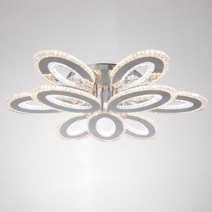 

Люстра с ПДУ 1835/9SL LED 342Вт 3000-6000К диммер серебро 75х75х11,5 см
