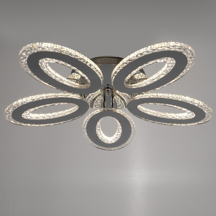 

Люстра с ПДУ 1835/5SL LED 190Вт 3000-6000К диммер серебро 62х62х8 см BayerLux
