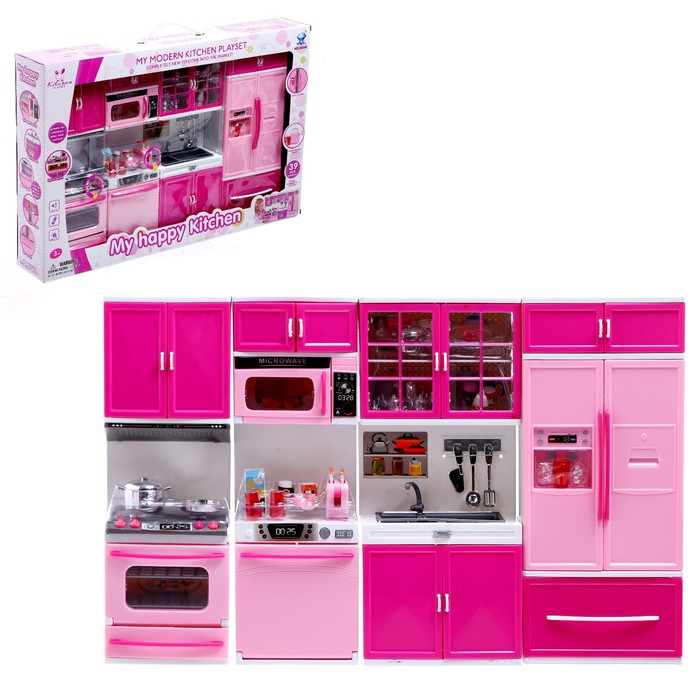 фото Набор игровой "кухня" для кукол, звук,свет, с аксессуарами