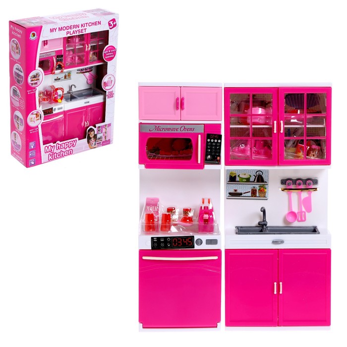 фото Набор игровой "кухня" для кукол, звук,свет, с аксессуарами