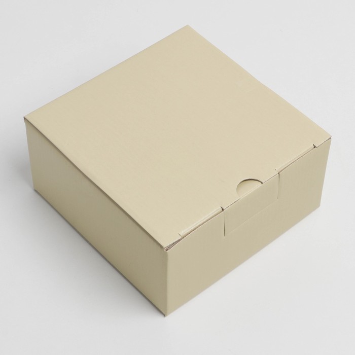 Коробка подарочная складная, упаковка, «Бежевая», 15 х 15 х 7 см подарочная коробка домик поделись историей 9 1 х 7 х 15 7 см