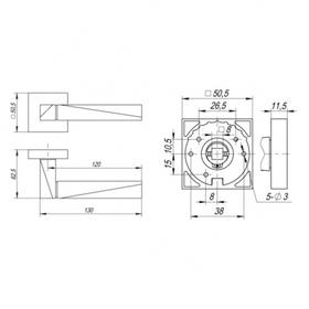 

Ручка раздельная DIAMOND DM/HD SN/CP-3, цвет матовый никель, хром
