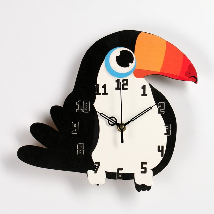 Часы настенные, серия: Детские Птица, дискретный ход, 24 х 24 см