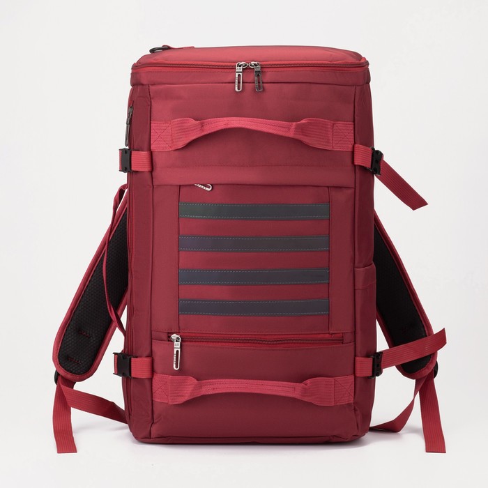Рюкзак туристический на молнии, 25 л, цвет бордовый фото