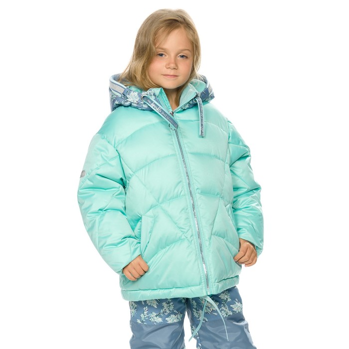 Куртка для девочек, рост 104 см, цвет лазурный