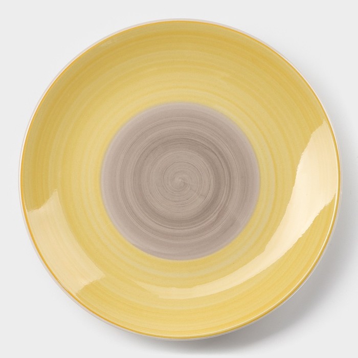 Тарелка керамическая десертная Доляна «Бутон», d=19 см, цвет жёлтый тарелка керамическая десертная доляна пастель d 19 см цвет жёлтый