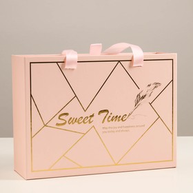 

Коробка подарочная розовая, "Sweet time", 27х20х8,8