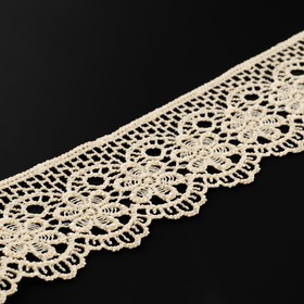 

Кружево гипюровое, 45 мм × 6,8 ± 0,5 м, цвет молочный