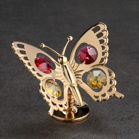 Сувенир «Бабочка цв.»,с кристаллами Ош