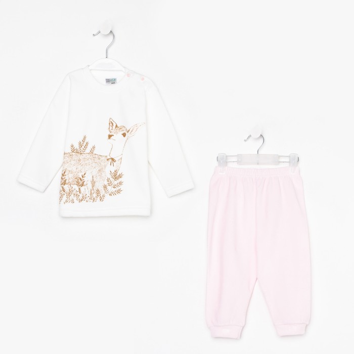 Пижама детская, цвет розовый, рост 80-86