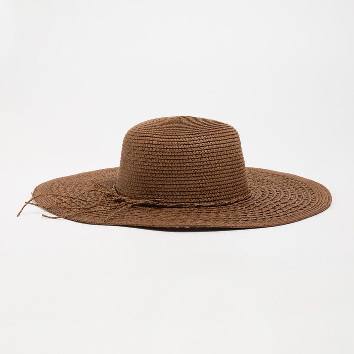 Шляпа женская MINAKU цвет коричневый, р-р 58 шляпа мужская minaku цвет белый р р 58