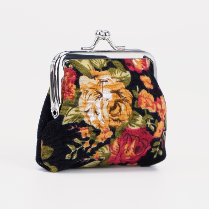 

Кошелёк женский на фермуаре, цвет чёрный