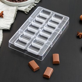 Форма для шоколада 14 ячеек "Шоколатье" 20x12x2,5 см (3,3х2,1х1,5)