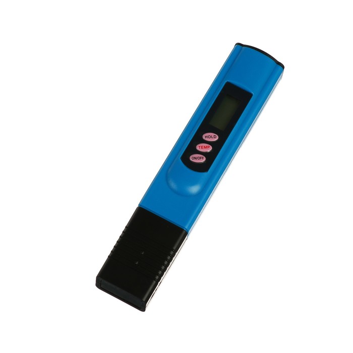 Тестер для воды LWT-01, солевой, цифровой, от 2*LR44 (в компл), голубой тестер качества воды солемер tds 3 с термометром диапазон 0 9999 ppm 2 lr44