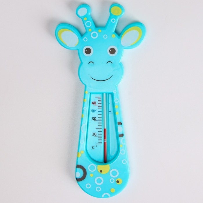 Термометр для воды Giraffe, цвет голубой. Безртутный на керосиновой основе