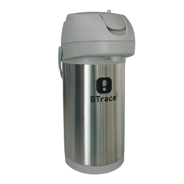 фото Термос с пневмонасосом btrace 805-3500 серебристый, 3500 мл