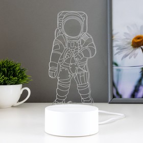 

Светильник сенсорный "Космонавт" LED 7 USB/от батареек белый 21х9,5*9,5 см