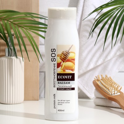 Бальзам для волос ECOandVIT SOS "Питательный, Яичный с медом", 400 мл