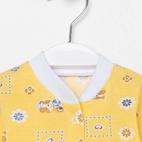 

Кофточка детская, цвет желтый/принт, рост 62 см