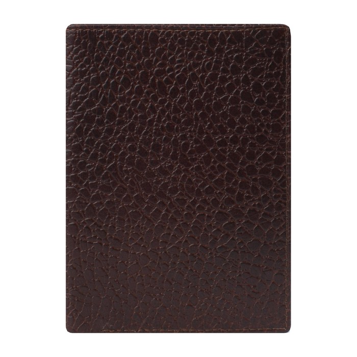 0-254 Обложка на паспорт, с карманом для купюр/карт, цвет коричневый галька 10х13,5х0,5см