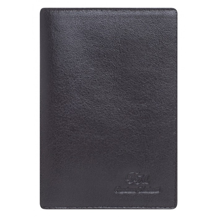 0-265 Обложка на паспорт, цвет черный 10х13,6х0,5см