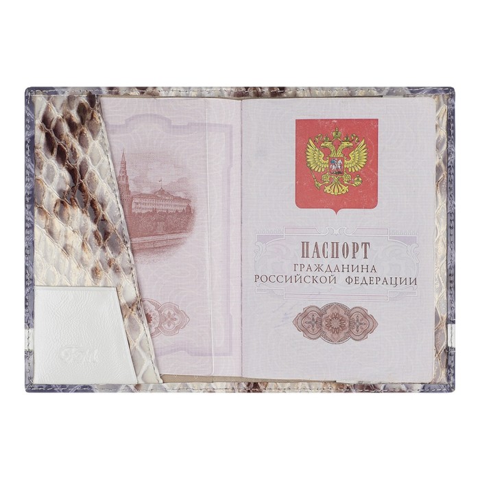 фото Обложка для паспорта, цвет серый